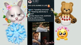 EXO VINES/TWEETS TO WATCH BECAUSE XIUMIN AND KAI ARE SERIOUS WHILE SUHO IS PLAYING WITH IG FILTERS