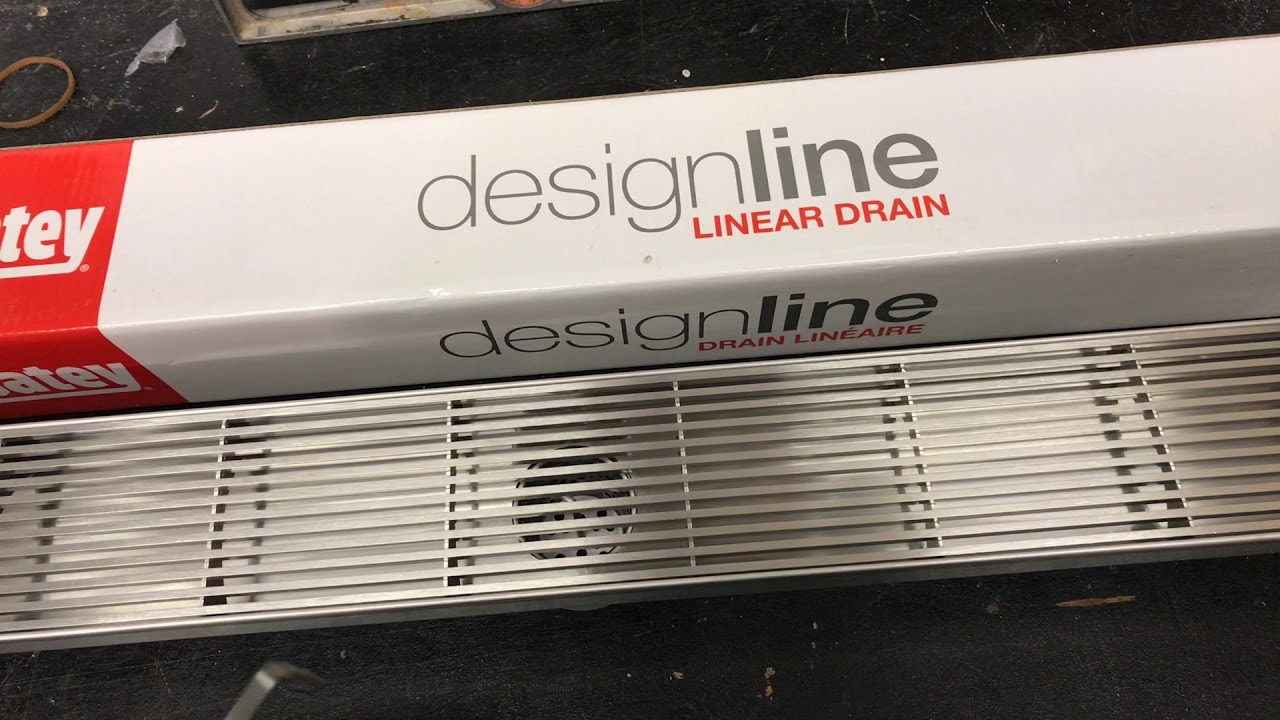 Designline 36 in. Stainless Steel Linear Shower Drain with Square Pattern  Drain Cover