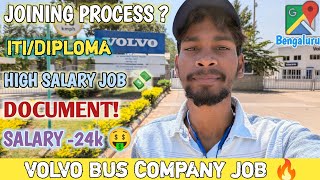 Volvo Company Urgent Job Vacancy High Salary Job In Bangalore Best Job In Bangalore