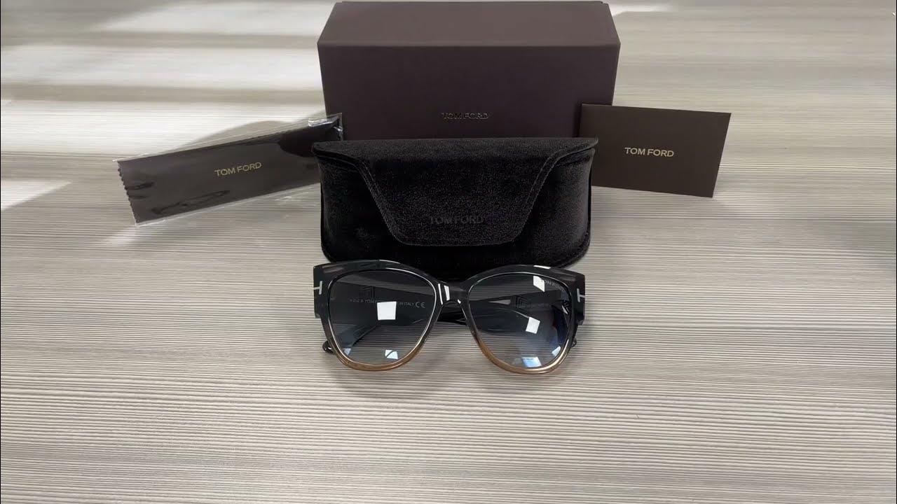 Tom Ford Anoushka Tf371 20B Melange Gray-Peach-Dark Gray - YouTube