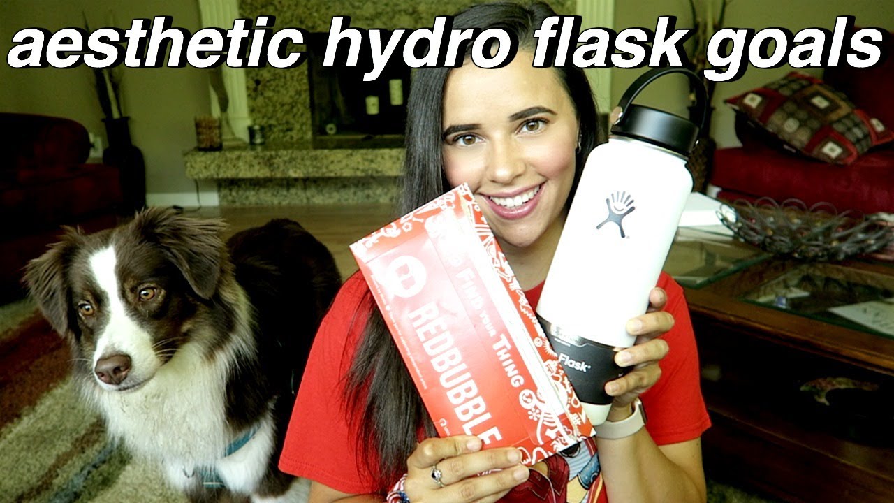 redbubble sticker haul and decorating my hydro flask