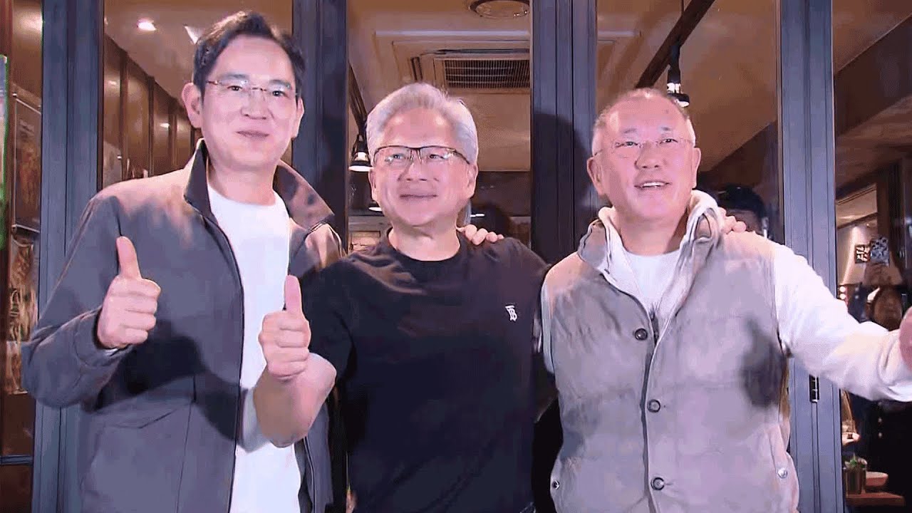 NVIDIA CEO holds 'Chicken, Beer meeting - YouTube