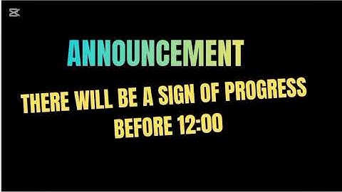 there will be a sign of progress before 12:00