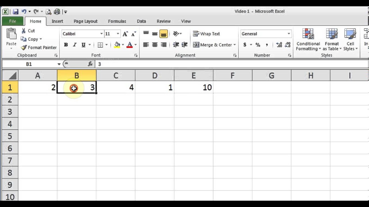 microsoft excel 2007 parts