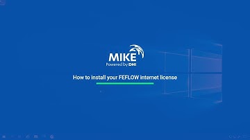 How to install your FEFLOW internet license