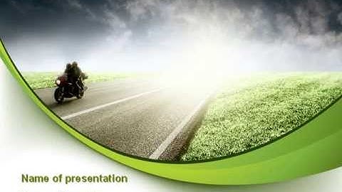 Bike On The Road PowerPoint Template by PoweredTemplate.com