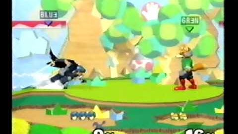 DDRKirby(ISQ) - 2-20-11 - SSBM - Blue(Marth) vs. Green(Fox)