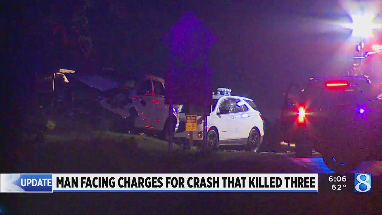 Man facing charges for crash that killed three - YouTube