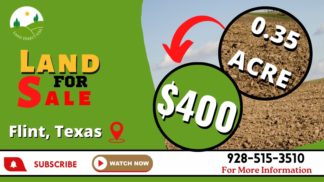 0.35 Acre Land for Sale in Flint, Texas [180705000500065000] YouTube
