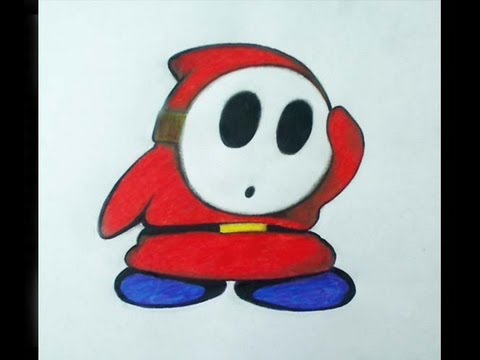 How to draw Shy Guy - Super Mario Bros. - YouTube