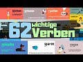 62 wichtige Verben mit Beispielen - 62 most common verbs in german with examples