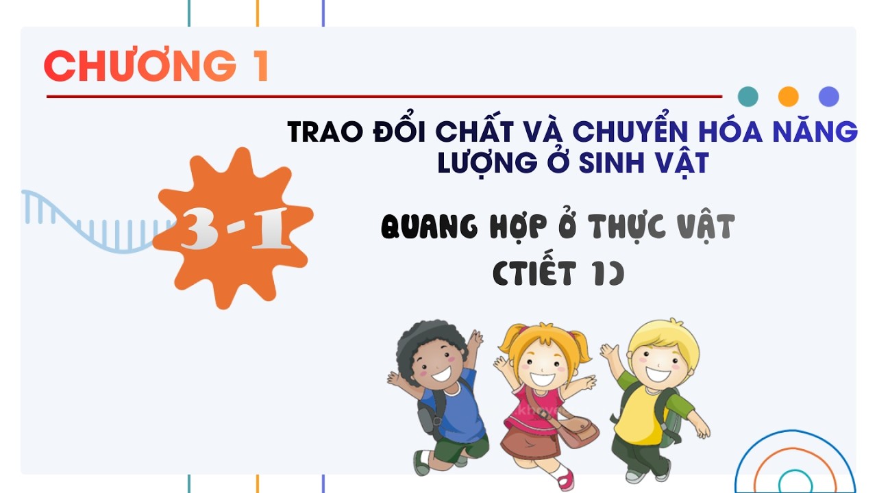 Sinh 11 |Chương 1| Bài 3-1: QUANG HỢP Ở THỰC VẬT (TIẾT 1)