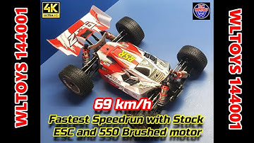 🎦 #119 Wltoys 144001 ... 69 km/h Fastest Stock ESC & Brushed 550 Motor