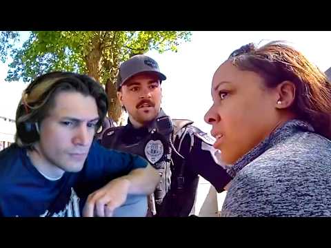 xQc Reacts To Woman Driving Through Crowd Because She's Late (Cop Slop)