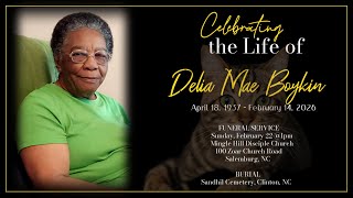 Celebrating the Life of Mrs. Delia Mae Tatum Boykin