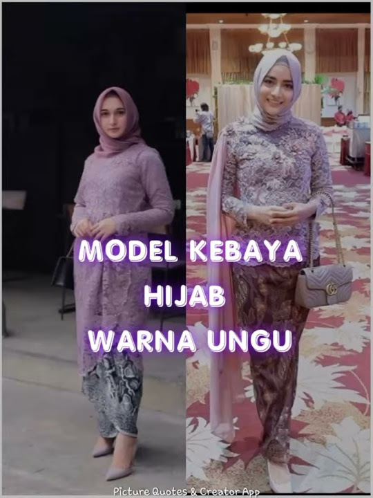 MODEL KEBAYA HIJAB WARNA UNGU