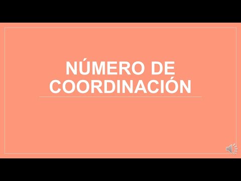 Video: Cómo Determinar El Número De Coordinación