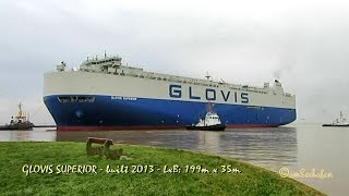 GLOVIS SUPERIOR V7CX5 IMO 9674189 Emden Germany car carrier Autotransporter tugs pilot typhon