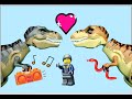 Lego jurassic world stop motion  trex romance fail  dino soap opera