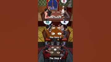 Comparing animations between The Sims 2, 3, & 4: Eating Together