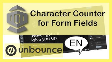 CHARACTER COUNTER for Form Fields in UNBOUNCE