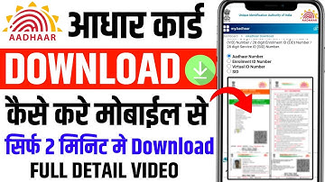 Aadhar Card Kaise Download Kare | Step by Step Guide to Download Aadhar from UIDAI Website