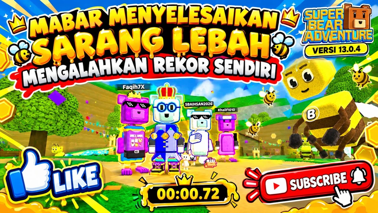 MABAR MENDAPATKAN MENDALI TAK TERSENTUH DAN SPEEDRUN - SUPER BEAR ADVENTURE #live #gameplay