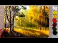 Technique Of Painting Sunlight Through Tree Canopy Acrylic Landscape Painting Art Painting