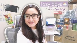 vlog ⛅️ | lazy day + 11.11 unboxing 📦