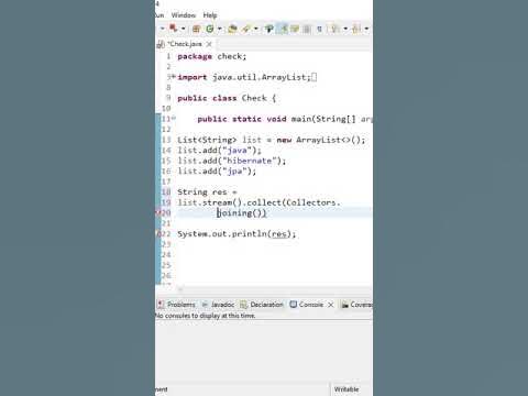 Collectors.joining method in java8 streams #trending #java - YouTube