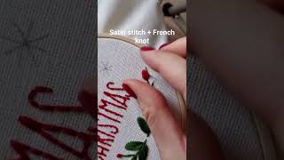 Basic Christmas stitches #embroidery #handembroidery #stitch #art #christmas #handmade #needle