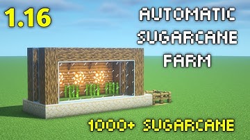 EASY Automatic Sugarcane Farm Tutorial in Minecraft 1.16+