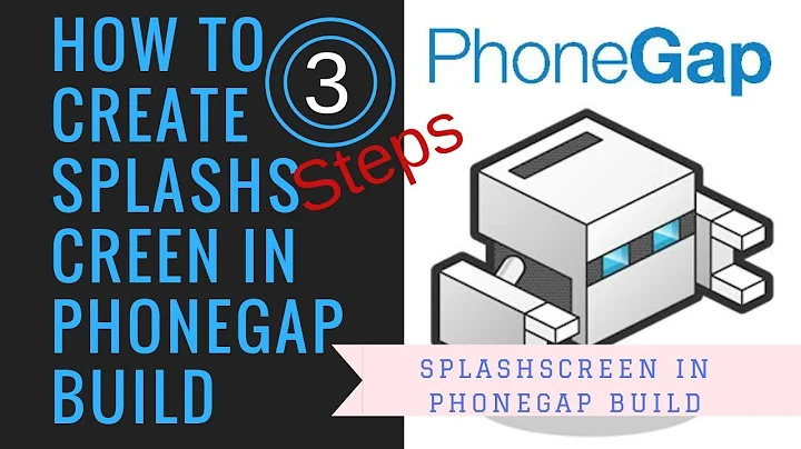 How to Add SplashScreen for Cordova Apps build on Phonegap website