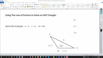 Using The Law of Cosines to Solve an SAS Triangle