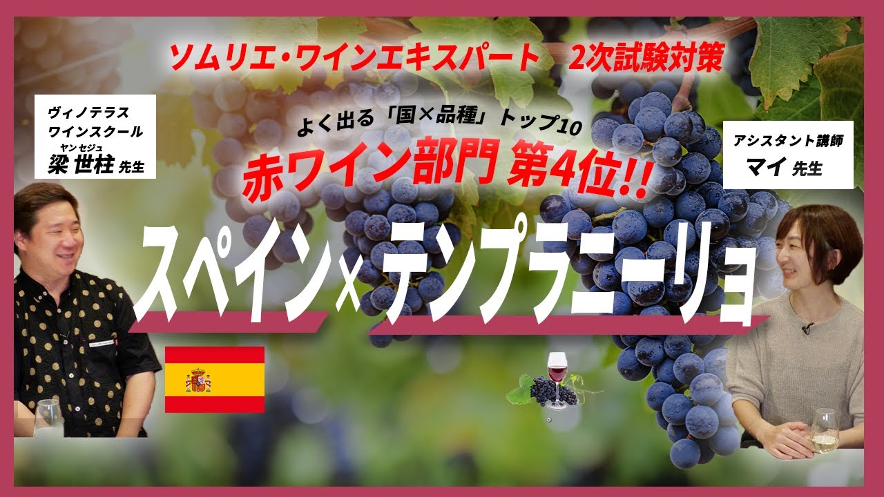 赤ワイン部門第4位「スペイン×テンプラニーリョ」【ソムリエ・ワインエキスパート二次試験対策】
