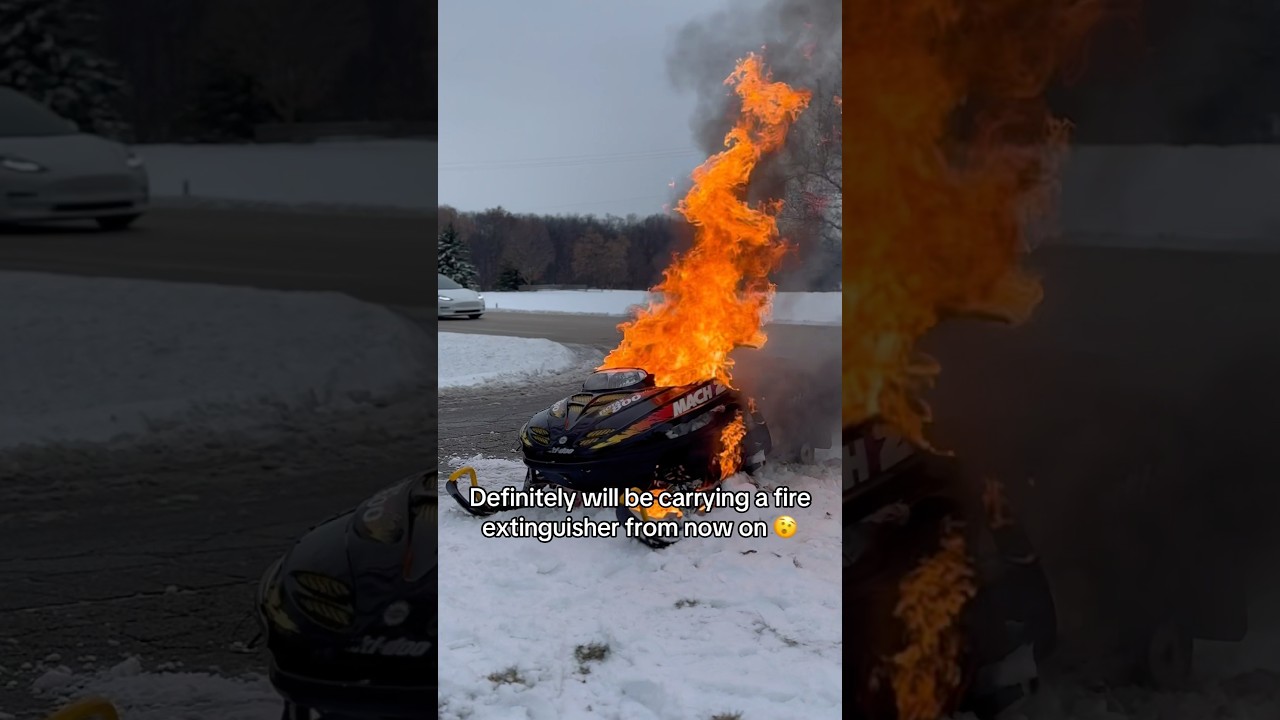 This girl is on fire #skidoo #machz800 #snowmobile #fire #800triple