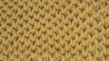 Continental knitting. Honeycomb stitch knitting pattern.