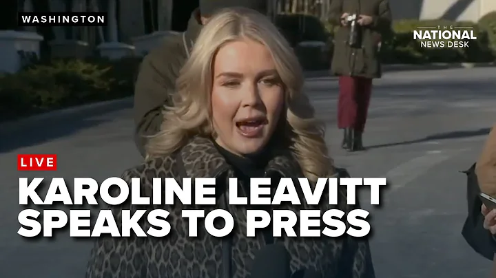 White House Press Secretary Karoline Leavitt speaks outside of the White House