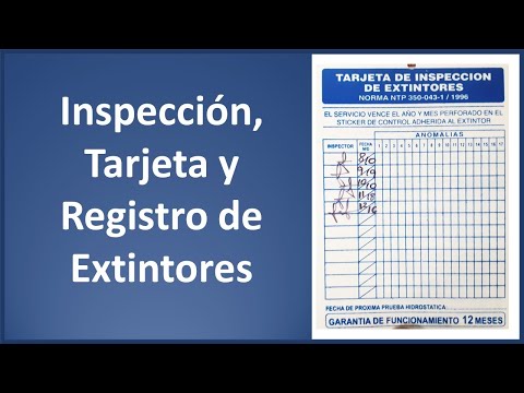 Video: Cómo Llenar Un Registro De Extintores