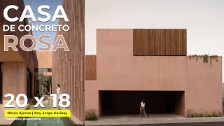 CASA de CONCRETO ROSA con VOLUMENES que no SE TOCAN | Obras Ajenas | Arq Jorge Garibay | P2