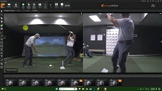 Split Stance Golf Drill to Stop Fall to the Right