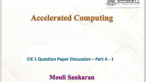 First Internal Exam Solutions (CIE1) Part 1