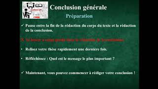 écrire la conclusion générale de sa thèse ou rapport de stage كتابة الاستنتاج العام لأطروحه