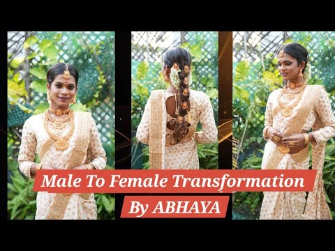 Amazing Male to Female Makeup Tutorial | Mtf | wedding look | boy to girl | South Indian bride| 