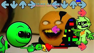 FNF Geometry Dash 2.2 vs Smiling Critters ALL PHASES & Annoying Orange Sings Sliced Pibby