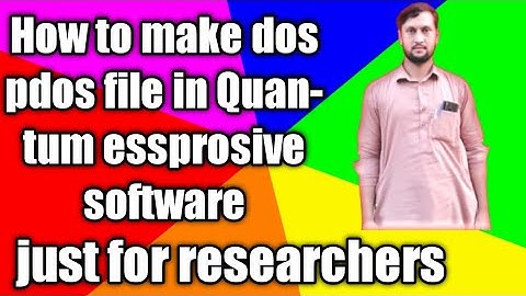 How to make dos and pdos file in Quantum essprosive /sajjad Ahmad