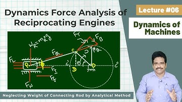 Lecture 6: Dynamic Force Analysis of Reciprocating Engines | Analytical Method | DOM | Mech. Engg.
