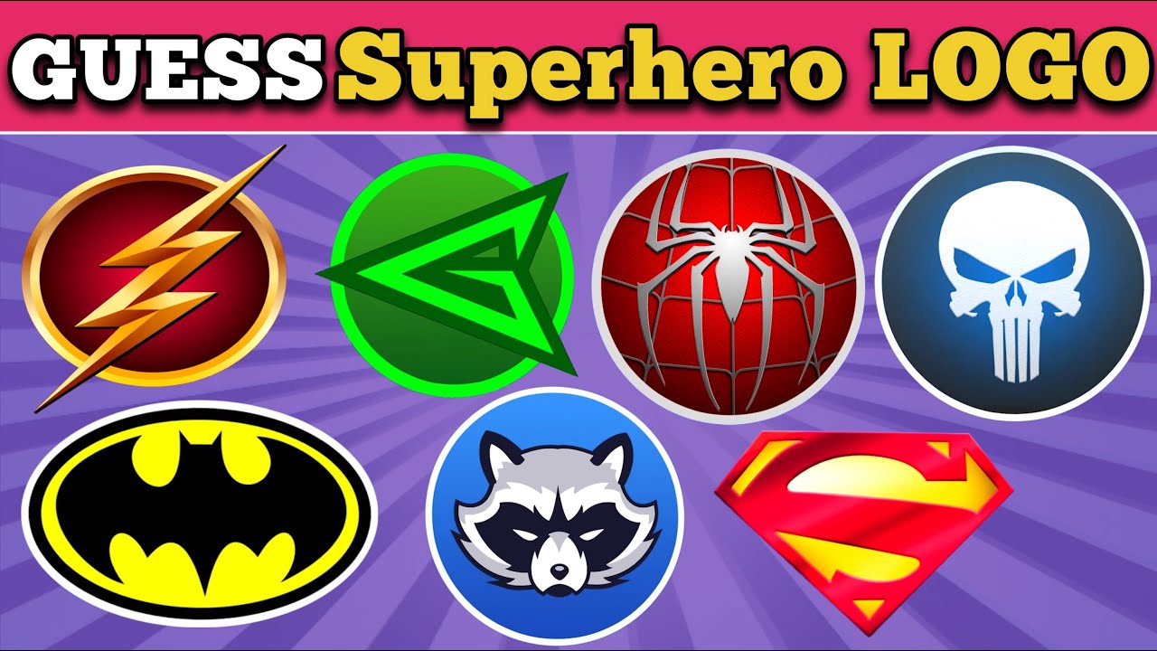 Guess ALL Superheroes by Their LOGO I Marvel & DC Superhero Quiz YouTube