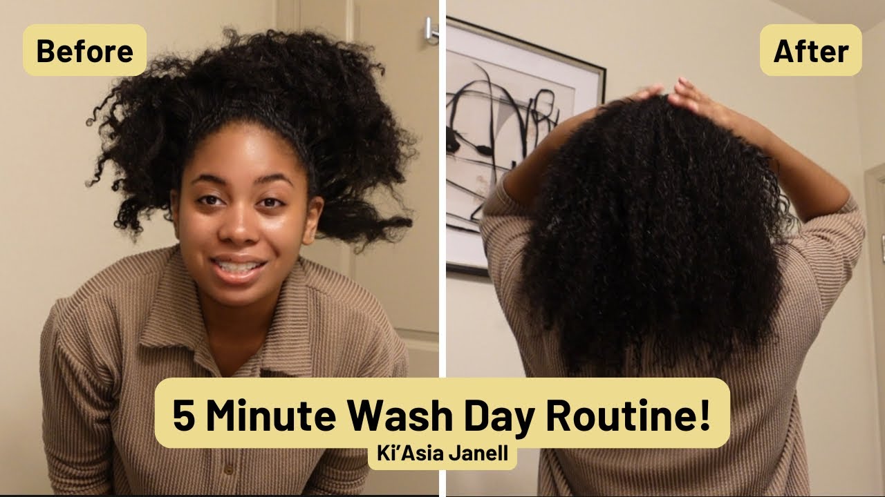 5 Minute Wash Day Routine ! - YouTube
