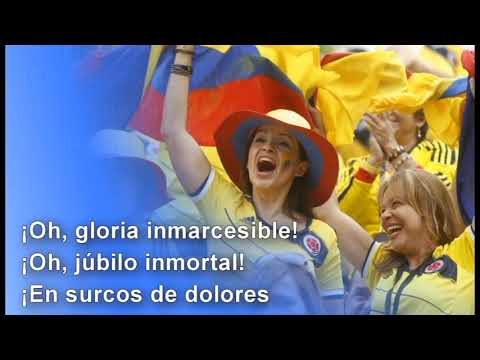 Himno Nacional de Colombia Completo Con Letra Coro y Estrofas Editado ...